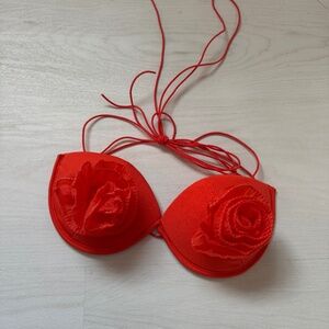 Red Valentine’s Day top , flower bikini